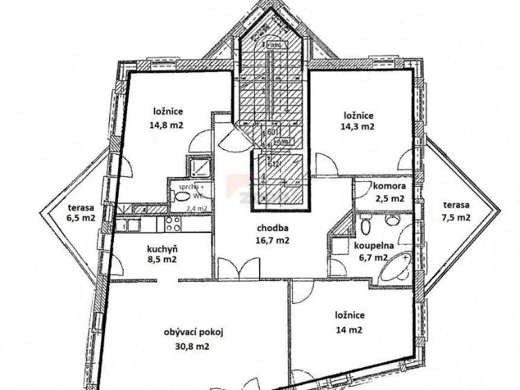 Pronájem bytu 4+1 Praha, Na okraji 448/42a č. 16