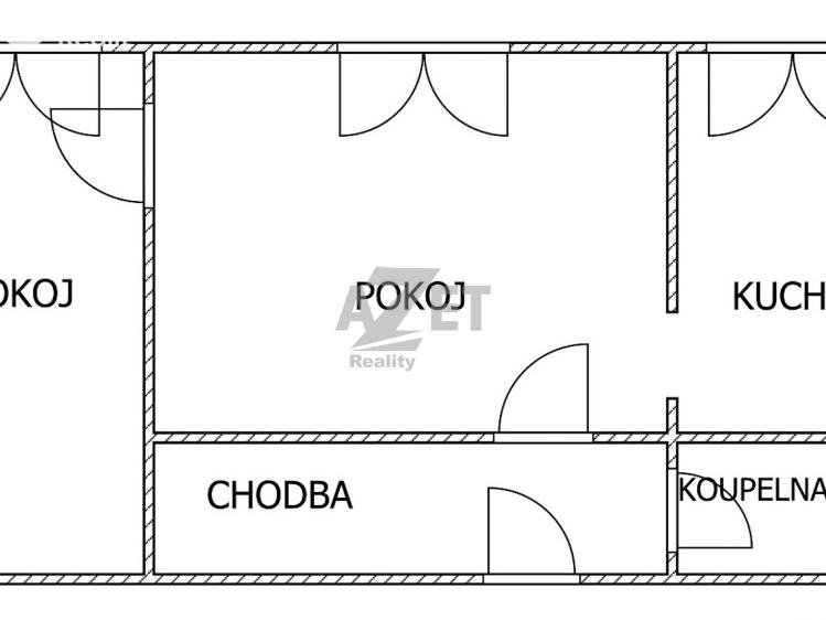 Pronájem bytu 2+1 Ostrava, Aloise Gavlase 83/11 č. 3