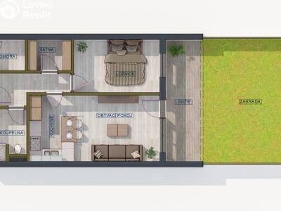 Продажа квартиры 2+KK České Budějovice, České Vrbné 2418 č. 9