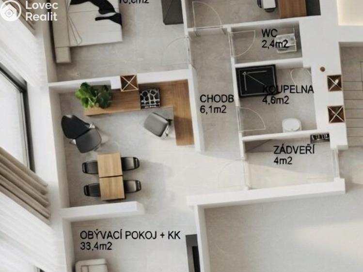 Prodej bytu 3+KK Pardubice, Křemenská č. 16