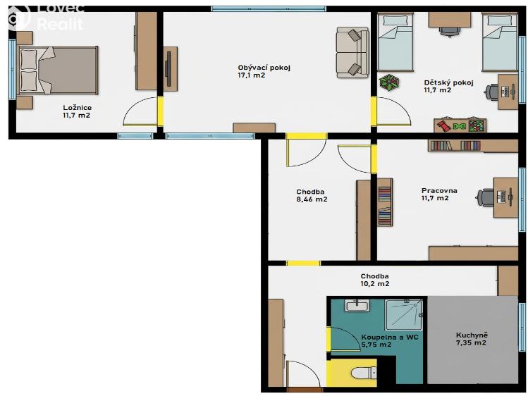 Prodej bytu 4+1 Český Těšín, Slezská č. 1
