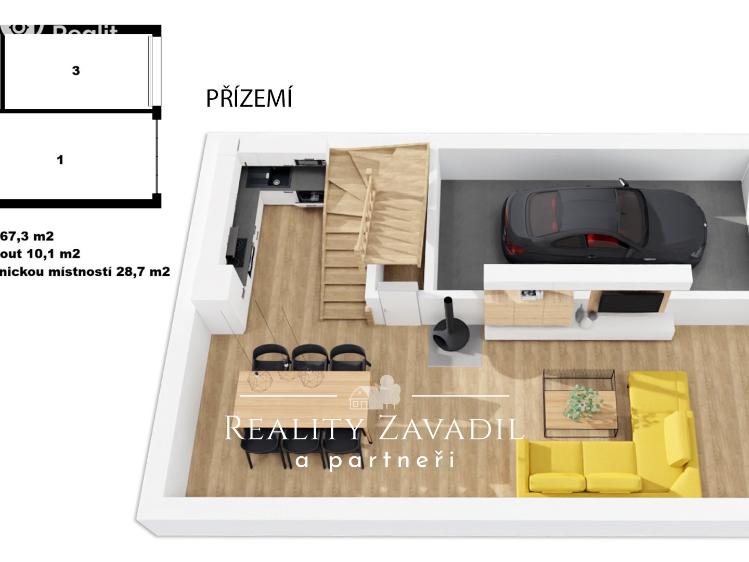 Prodej rodinného domu Praha, Žampiónová č. 9