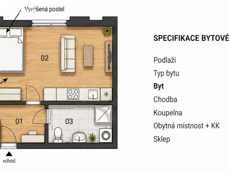 Оренда квартири 1+KK Ostrava, 28. října 1753/80 č. 17