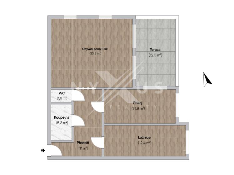 Sale apartment 3+KK Praha, Na pomezí 910/2 č. 16