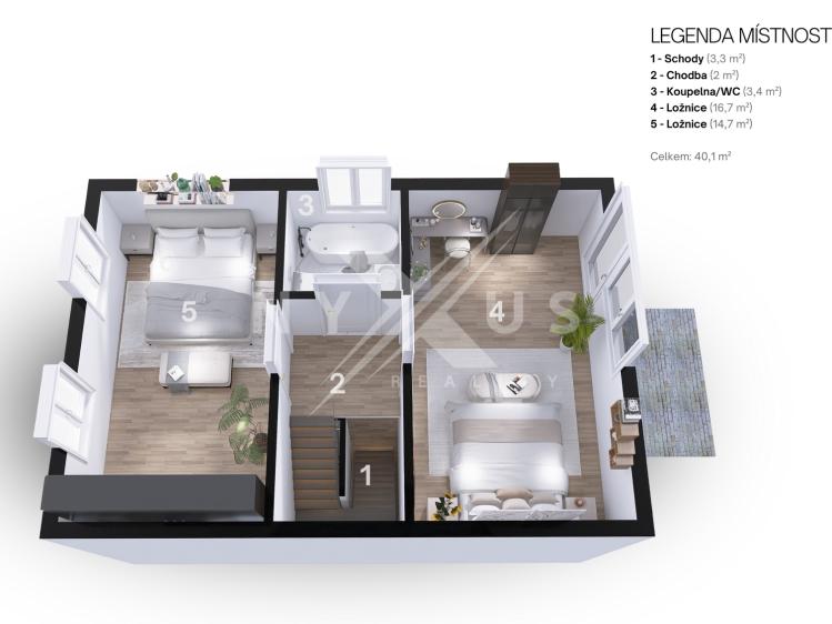 Prodej bytu 3+KK Králův Dvůr, Větrná 430 č. 16