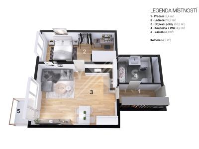 Prodej bytu 2+KK Praha, K Beranovu č. 5