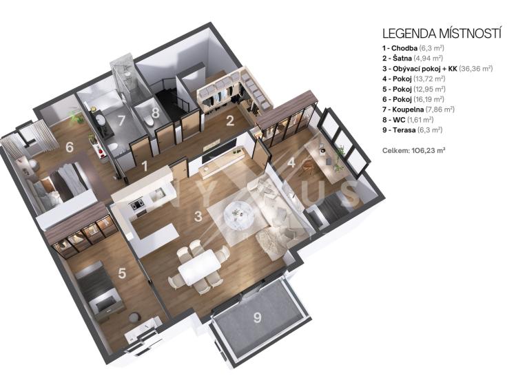 Prodej bytu 4+KK Praha, K Havlínu 722 č. 22