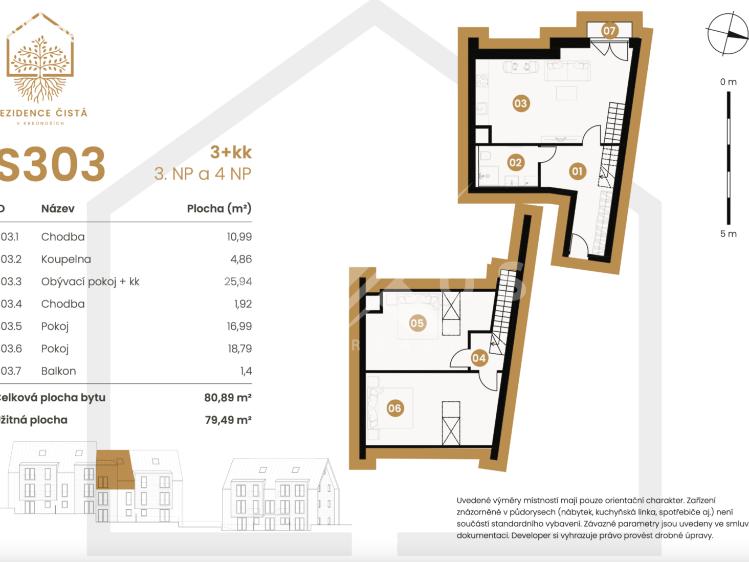 Sale apartments Černý Důl č. 19