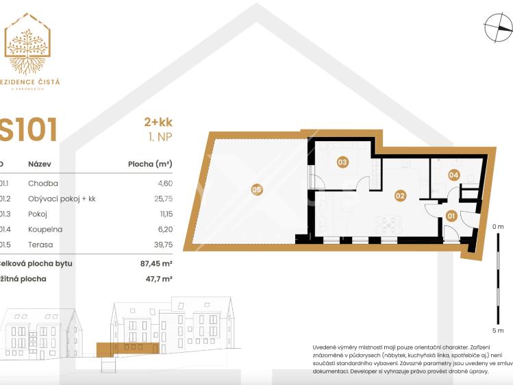 Sale apartments Černý Důl č. 8
