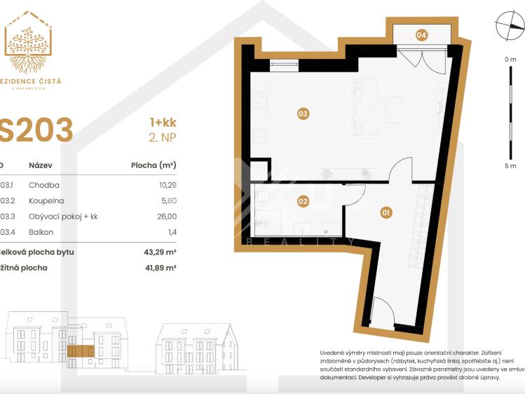 Sale apartments Černý Důl č. 6