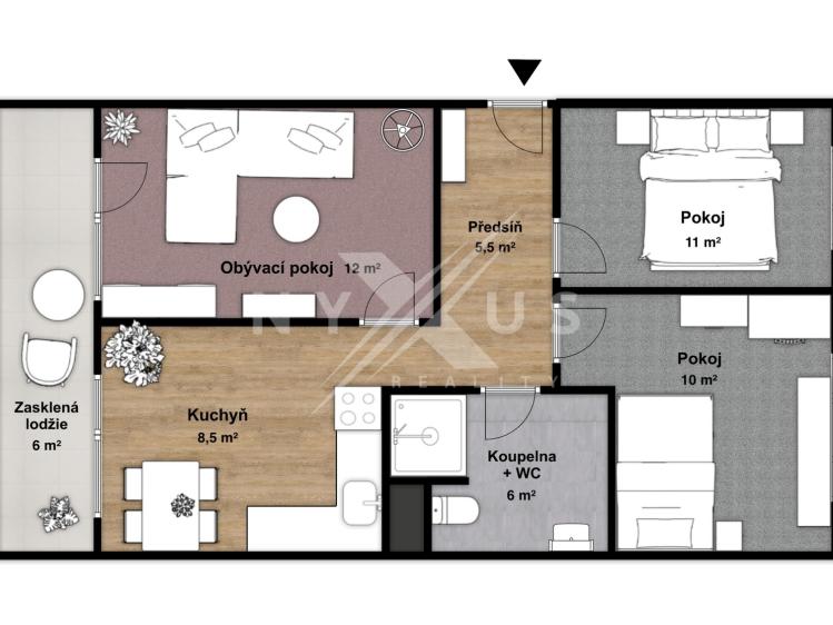 Продаж квартири 3+1 Praha, Veltruská 537/21 č. 5