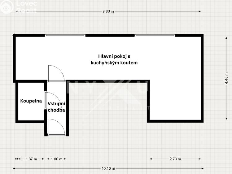 Pronájem bytu 1+KK Praha, Antala Staška 1565/30 č. 12
