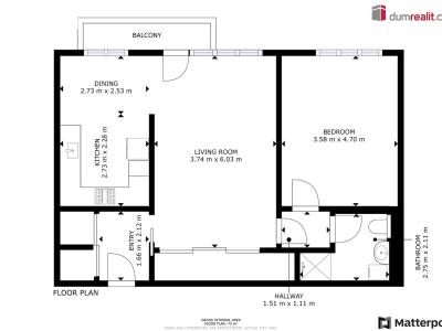 Rent apartment 2+1 Zlín, třída Tomáše Bati č. 12