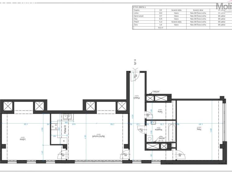 Pronájem bytu 3+KK Chomutov, Žižkovo náměstí 4796 č. 11