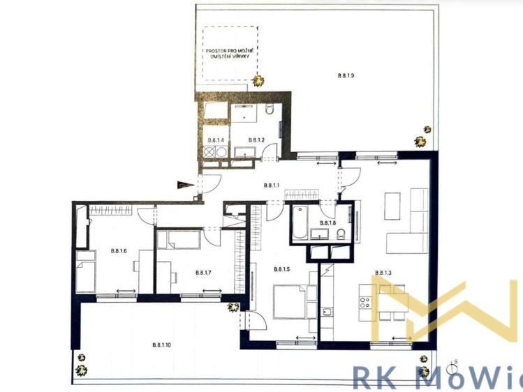 Pronájem bytu 4+KK Praha 6, Radimova 2522/6 č. 11