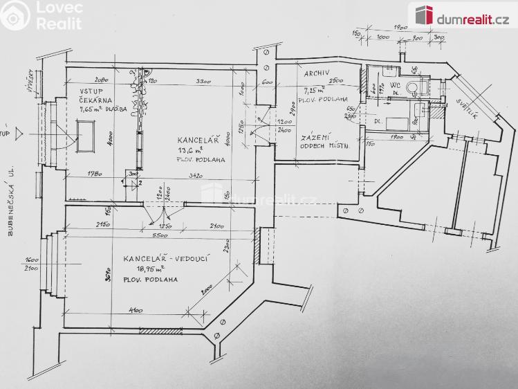 Pronájem kanceláře Praha 6, Bubenečská č. 7