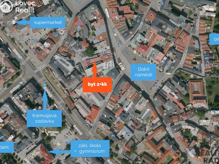 Pronájem bytu 2+KK Olomouc, Dolní náměstí 23/42 č. 27