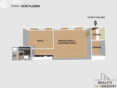 Pronájem bytu 2+KK Olomouc, Dolní náměstí č. 3