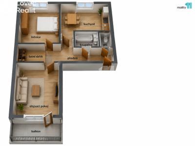 Продажа квартиры 2+1 Ostrava, Jugoslávská č. 62
