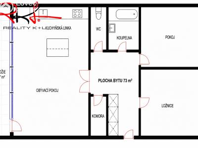 Sale apartment 3+KK Praha, U jezera č. 16