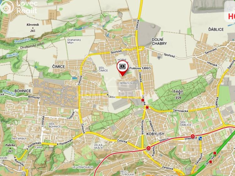 Pronájem bytu 3+KK Praha-Dolní Chabry, Poštova č. 24