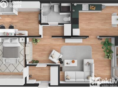 Sale apartment 3+1 Ústí nad Labem, Brandtova č. 25