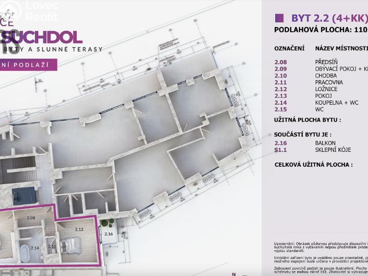 Prodej bytu 4+KK Praha 6, U hotelu 1377/5 č. 9