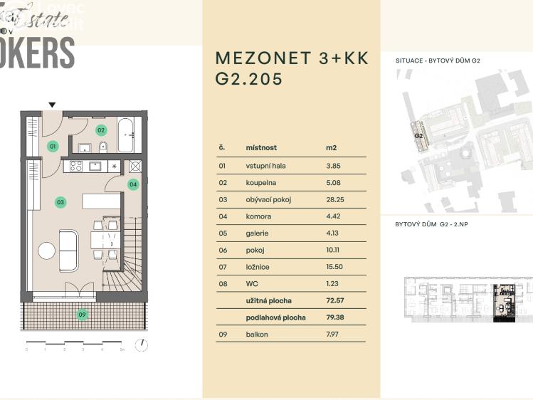 Prodej bytu 3+KK Praha, U sladovny č. 3