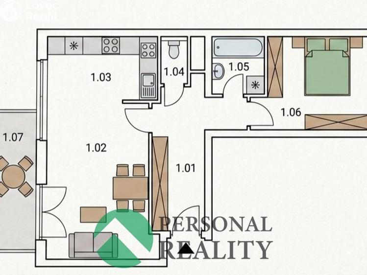 Prodej bytu 2+KK Karlovy Vary, Nejdlova č. 17