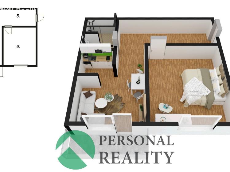 Rent apartment 2+KK Pardubice, Erno Košťála č. 5