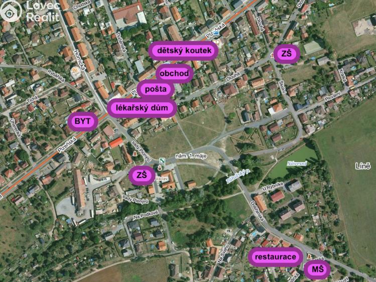 Rent apartment 2+1 Líně, Plzeňská 156 č. 10