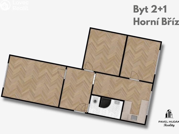 Prodej bytu 2+1 Horní Bříza, Sídlištní 474 č. 21