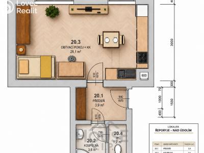 Sale apartment 1+KK Praha, Na Výrovně č. 22