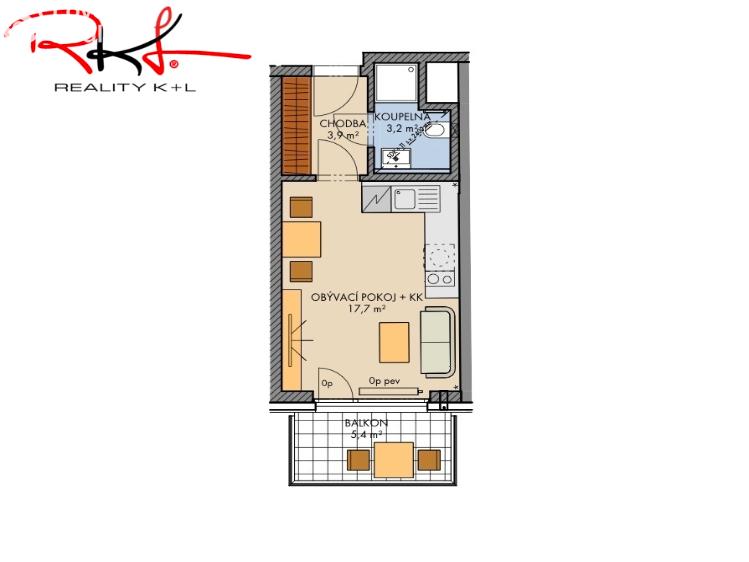Продаж квартири 1+KK Praha č. 3