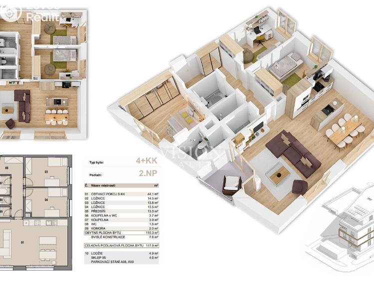 Продажа квартиры 4+KK Příbram č. 2
