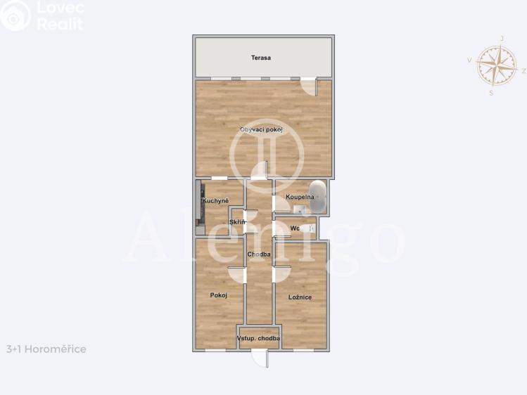 Prodej bytu 3+KK Horoměřice, Komenského č. 15
