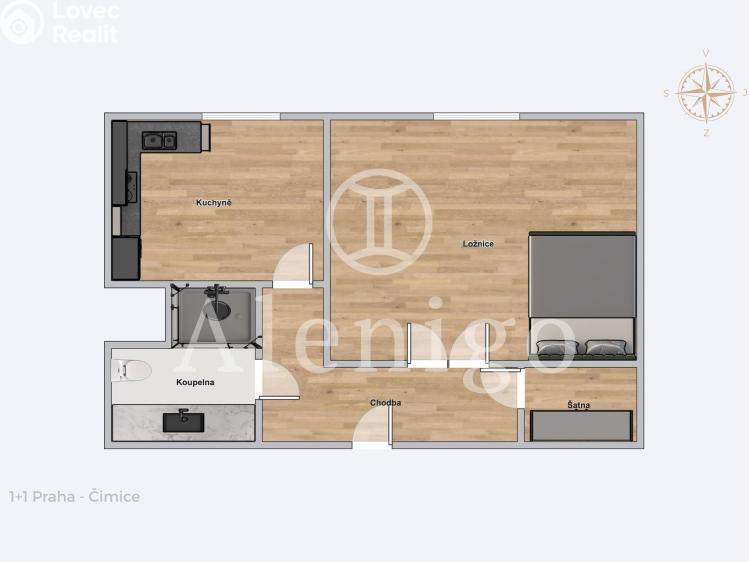 Продажа квартиры 1+1 Praha, Minická č. 8