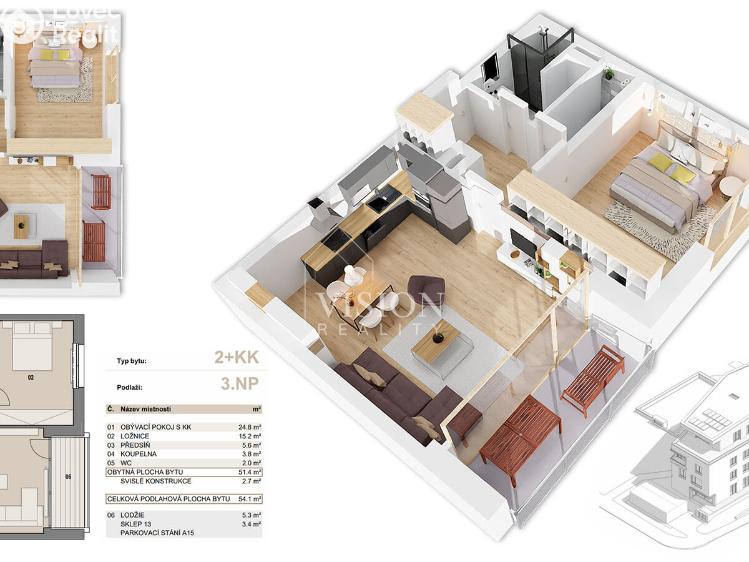 Продажа квартиры 2+KK Příbram č. 2
