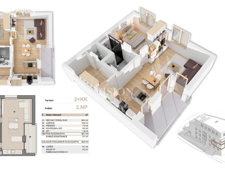 Sale apartment 2+KK Příbram č. 2