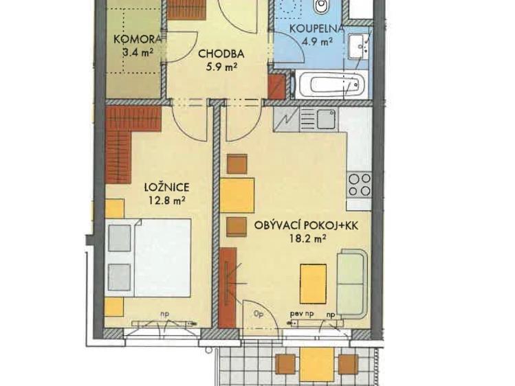 Продаж квартири 2+KK Praha, Thomasova č. 3