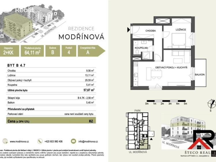Sale apartment 2+KK Třebíč č. 2