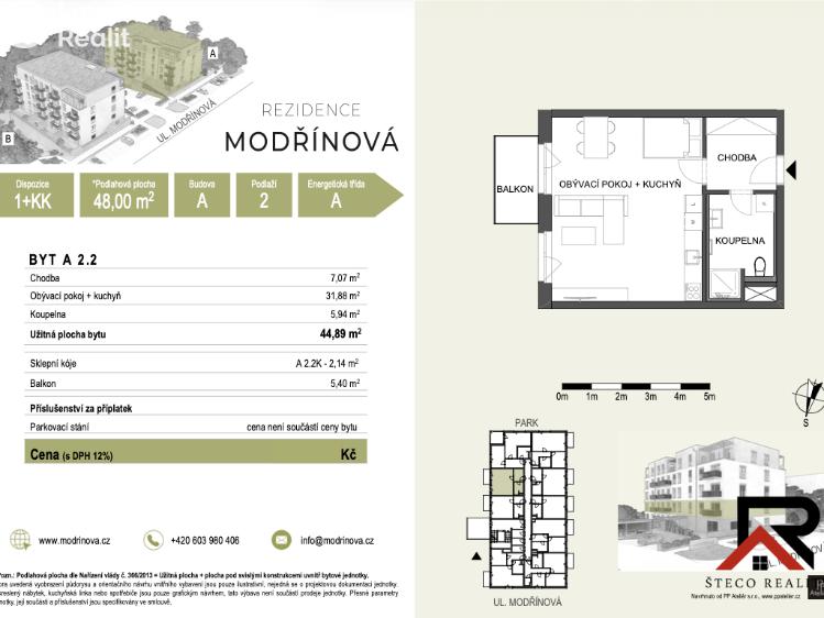 Prodej bytu 1+KK Třebíč č. 18