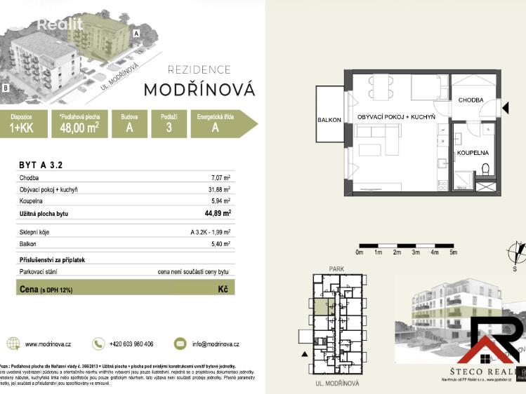 Prodej bytu 1+KK Třebíč č. 16
