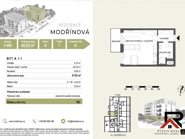 Оренда квартири 1+KK Třebíč č. 5