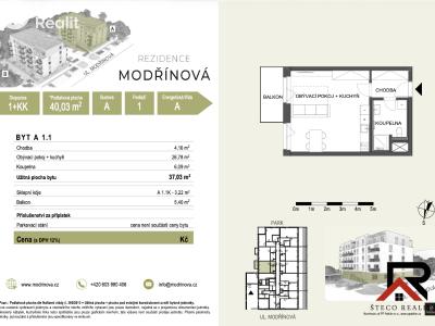 Rent apartment 1+KK Třebíč č. 5