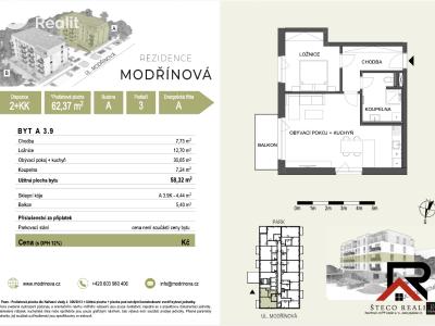 Rent apartment 2+KK Třebíč č. 4