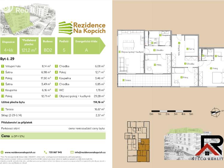 Prodej bytu 4+KK Třebíč, Na Kopcích č. 10