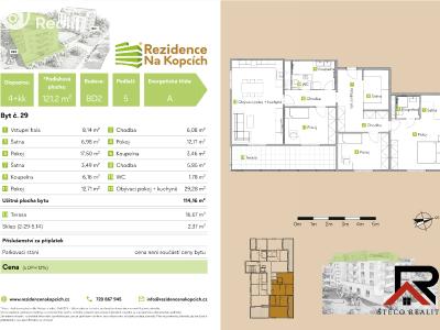 Продажа квартиры 4+KK Třebíč, Na Kopcích č. 10