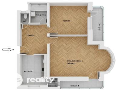 Продажа квартиры 2+1 Brno, Kladivova č. 10
