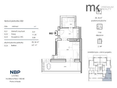 Rent apartment 1+1 Praha, Na bitevní pláni č. 8